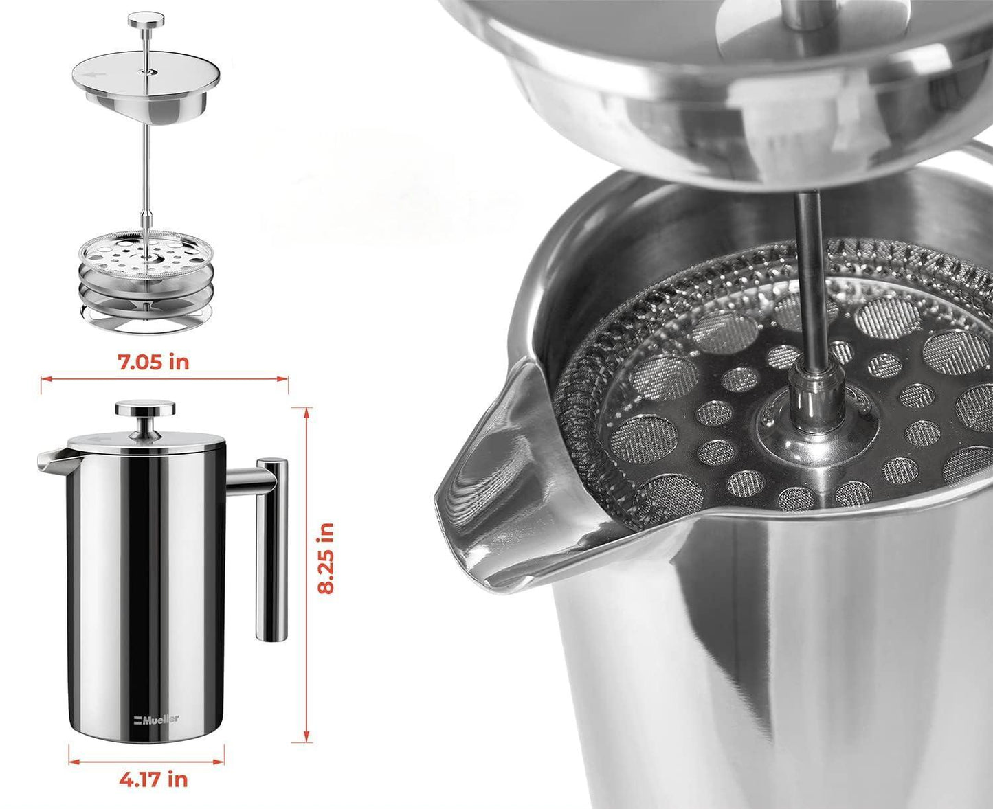 French Press , Stainless Steel French Press Coffee
