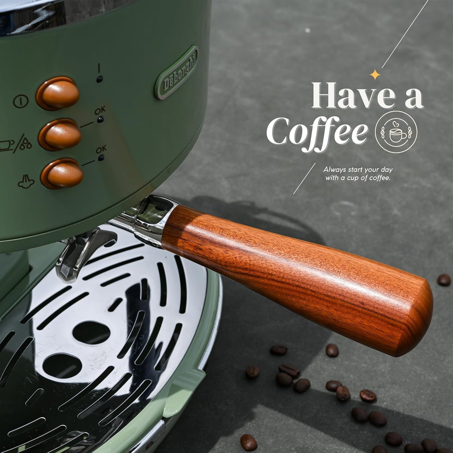 2 Ears Coffee Double Spout Portafilter , Suitable For Delonghi 2 Ears Machines