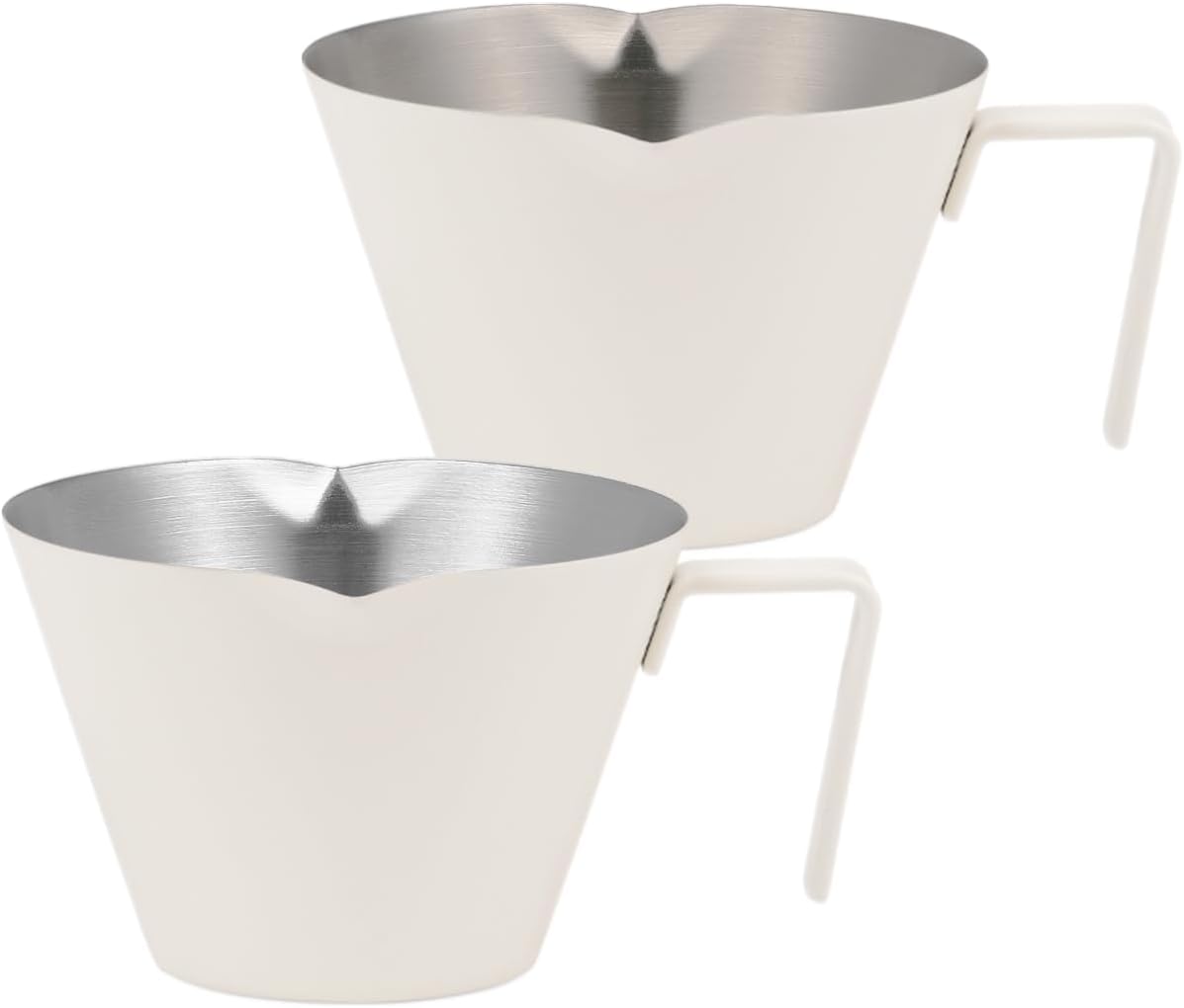 Espresso Measuring Cup , 1oz / 2oz / 3oz Double Spouts Stainless Steel Espresso Shot Cups with Scale