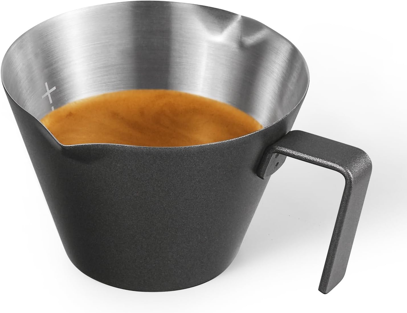 Espresso Measuring Cup , 1oz / 2oz / 3oz Double Spouts Stainless Steel Espresso Shot Cups with Scale