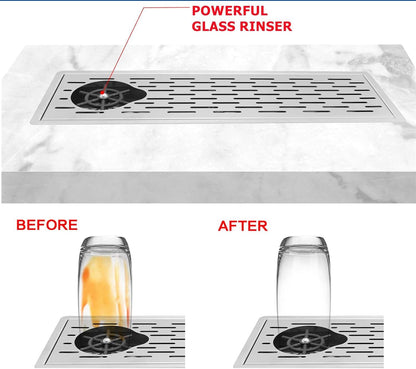 Glass Rinser , Stainless Steel Countertop Commercial Pitcher Rinser