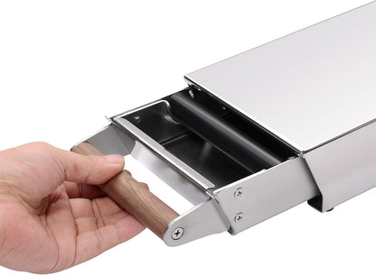 Coffee Knock Box Drawer with Shock Absorbing Removable Knock Bar and Non-Slip Base